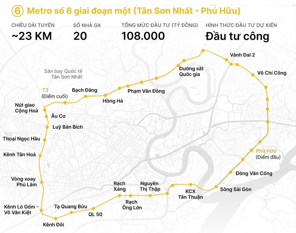 metro so 6 ket noi hai san bay tao cu hich cho khu dong